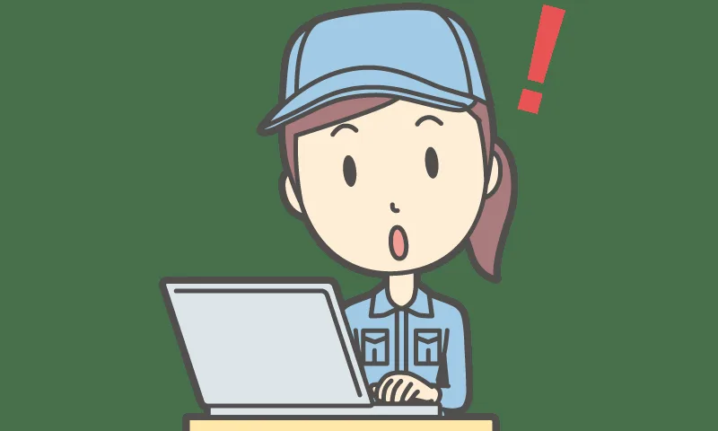 部品探しに困る整備士のイラスト